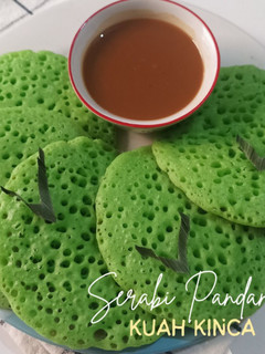 Foto resep Serabi Pandan Kuah Kinca Gula Merah