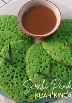 Foto resep Serabi Pandan Kuah Kinca Gula Merah