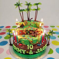 Vickys Jungle Cake Decoration Idea A picture of Vickys Jungle Cake Decoration Idea.