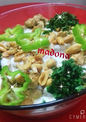 صورة لوصفة فته شاورما  الدجاج مع الارز..بصوص الزبادي