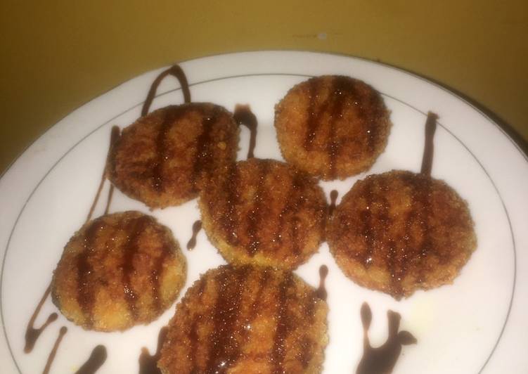 Bola bola pisang coklat