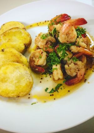 Una foto de Langostinos al Ajillo