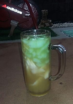 Foto resep Es kelapa jeruk cendol
