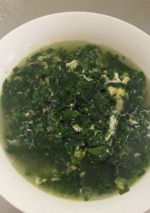 Hình của món Canh rau ngót trứng.