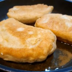 A picture of Grandma's feta bread.