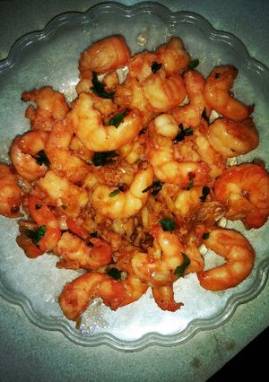 Hình của món Tôm cháy tỏi.