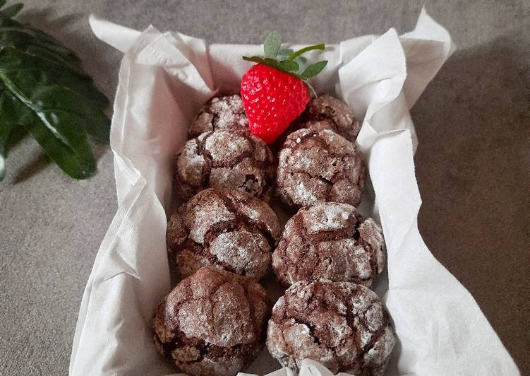 Cara Membuat Crincle Brownie Cookies Enak dan Antiribet