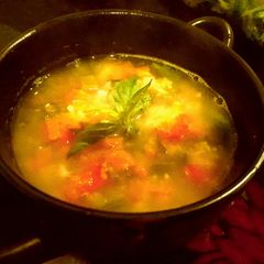 A picture of Sweetcorn vegetables soup.