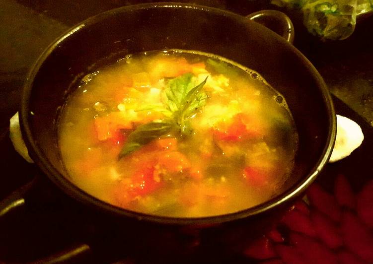 Sweetcorn vegetables soup