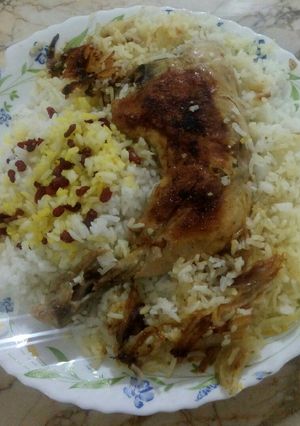 عکسی از دستور پلو مرغ سریع