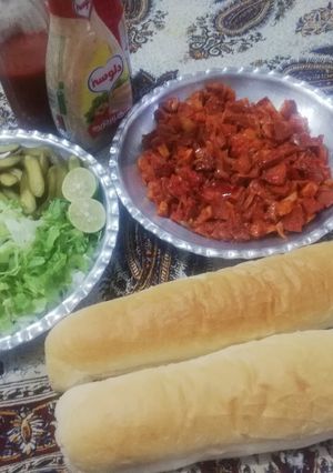 عکسی از دستور سوسیس بندری با سیب زمینی 😍😋