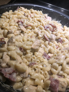 A picture of Chicken Bacon Ranch Pasta.