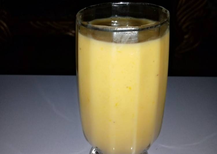 Simple Way to Prepare Quick Mango,banana &amp; orange smoothy
