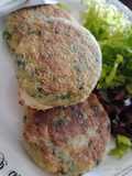 Croquetas/ albóndigas de garbanzo y espinaca rellena de queso