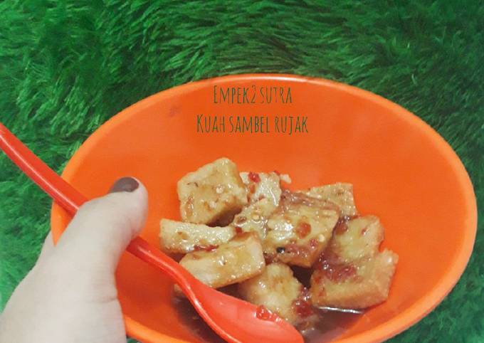 Empek2 sutra kuah sambal rujak