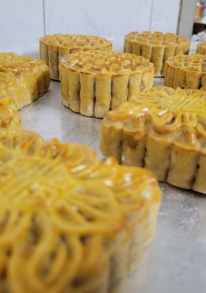 Hình của món Bánh trung thu chay(bánh nướng nhân thập cẩm chay).