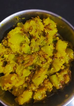 A picture of Kaddu sabji.