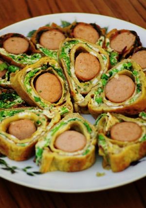 Foto resep Tamagoyaki Sosis Bayam
