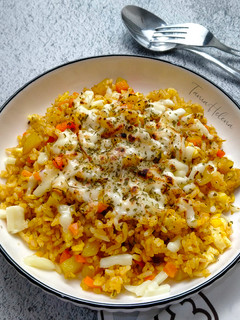 Foto resep Cheese N Curry Fried Rice