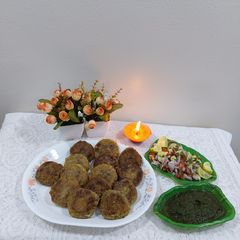 A picture of Mutton shami kababs.