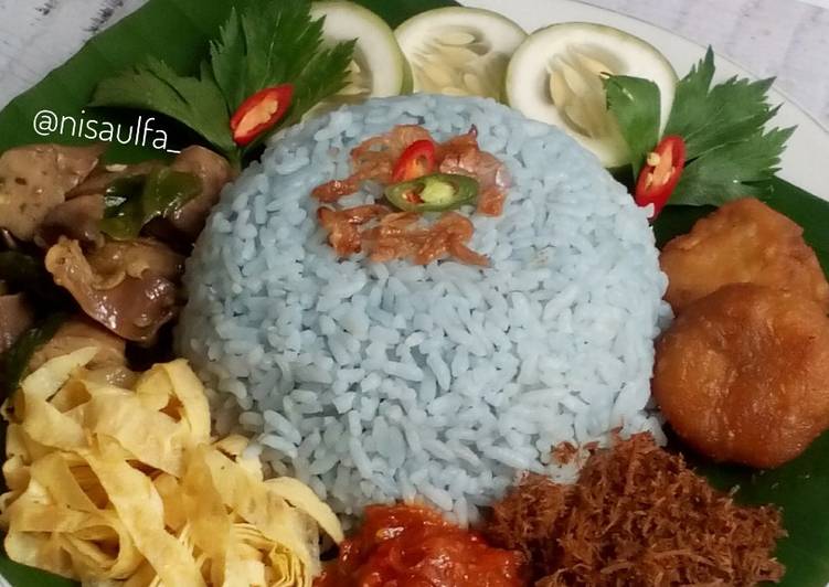 Resep Nasi Biru | Cara Buat Nasi Biru Yang Paling Enak