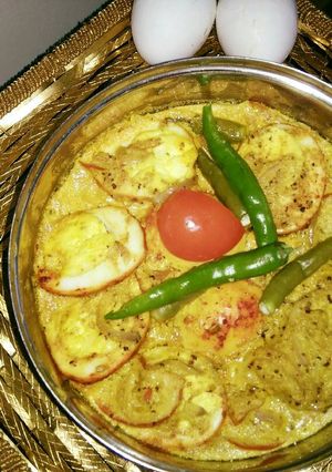 A picture of BhapaDim(steamed eggs).