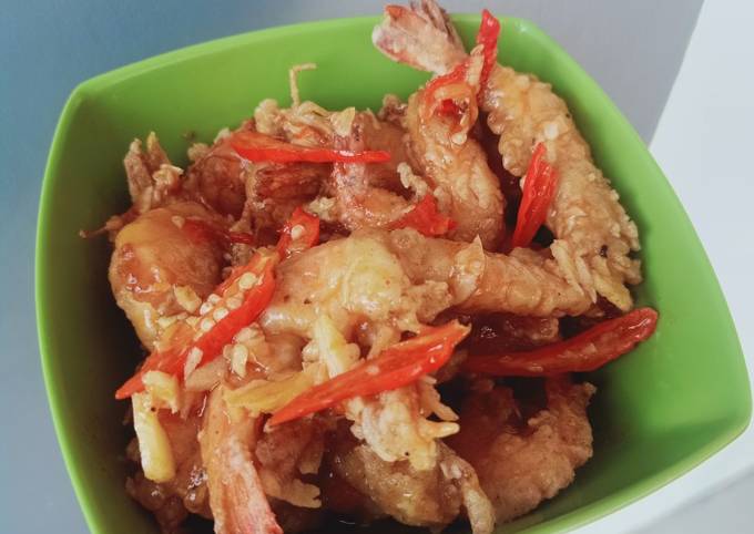 Udang Crispy Pedas Asam Manis No Ribet