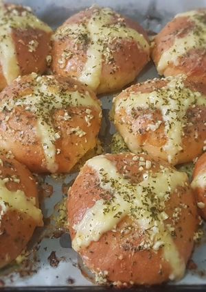 Foto resep Korean Garlic Cheese Bread (cheddar)