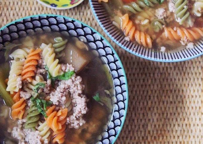 Easiest Way to Make Homemade Asian style pasta soup