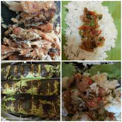 A picture of Nasi bakar.