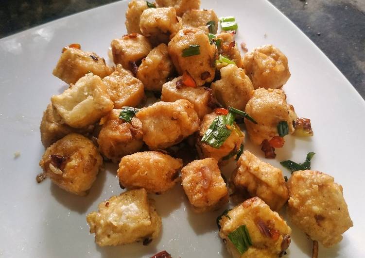 Resep Tahu krispi cabe bawang Anti Gagal