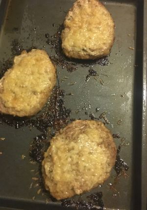 A picture of Parmesan pork chops.