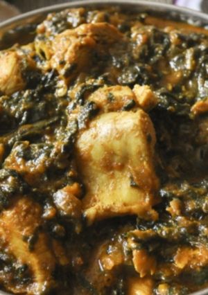 A picture of Palak Chicken.