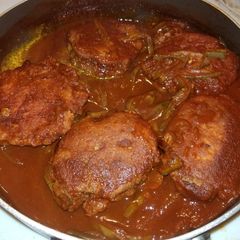 A picture of Tortas de Camaron con Nopales.