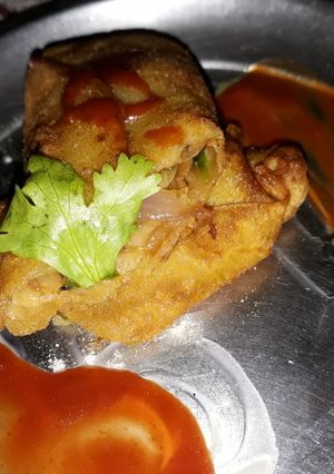 A picture of Veg wheat flour spring roll.