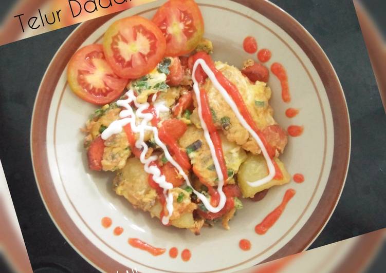 Aneka Olahan Telur~Telur Dadar Kentang Sosis
