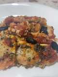 Merluzzo con Pomodorini, Olive Nere e Capperi