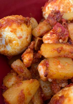 Foto resep Balado Telur Kentang Udang