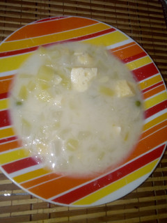 Una foto de Sopita de calabaza con leche y queso
