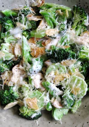 A picture of Broccoli Caesar Salad.