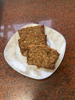 Una foto de Budín de banana con harina integral y avena