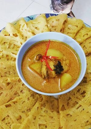 Foto resep Roti Jala with kari ayam