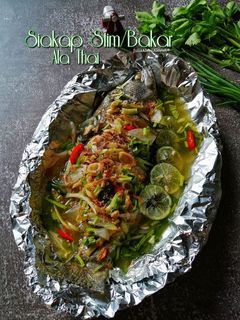 Gambar Siakap Stim/Bakar Ala Thai
