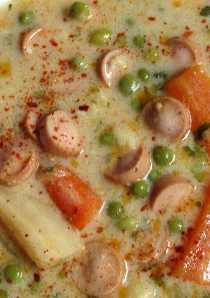 Tejfölös, citromos borsóleves (Gluténmentesen is) recept fotója