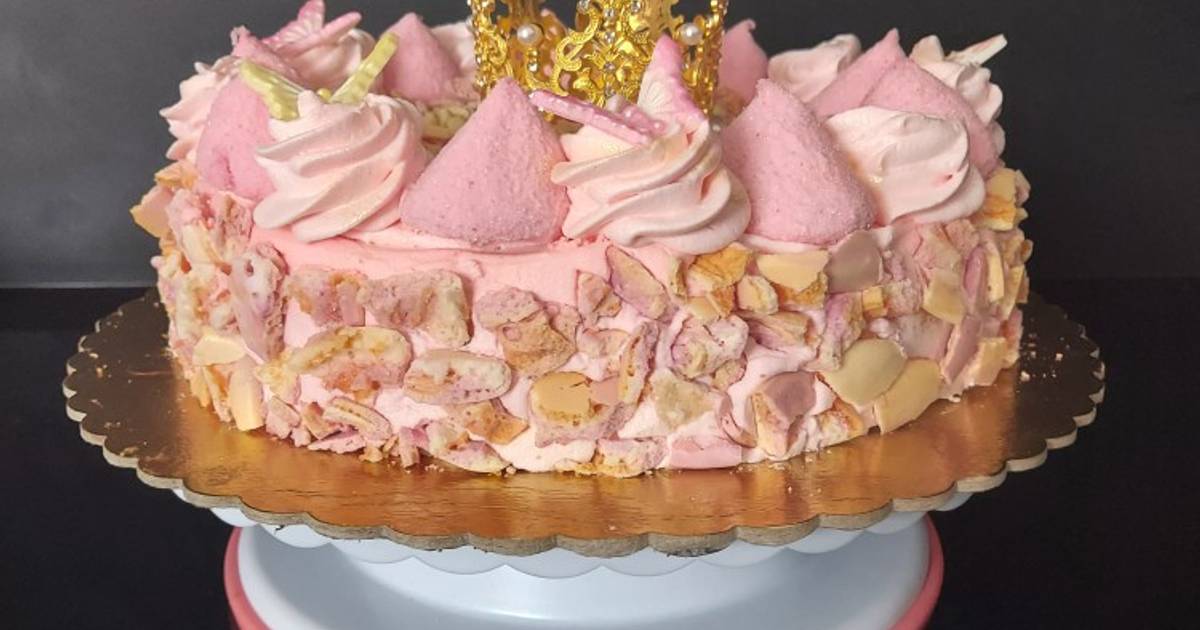 birthday cake - torta di compleanno con meringhe