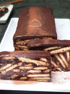 Foto resep CAKE BATIK MILO | eggless, no mixer, no oven