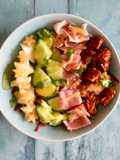 Tomato, Serrano Ham and Melon Salad