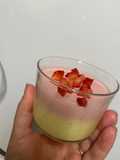 Panacotta de mango y fresa