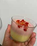 Panacotta de mango y fresa