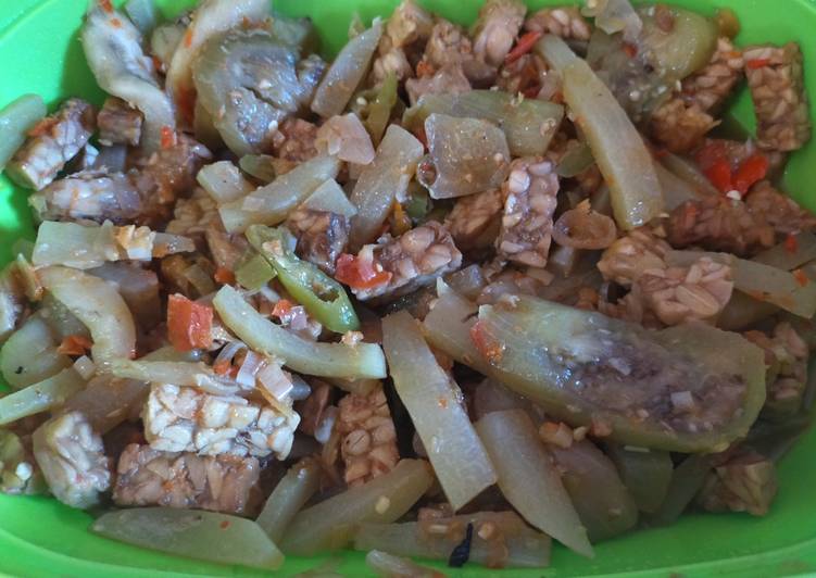 Tumis Tempe, Terong dan labu siam Tumis Tempe, Terong dan labu siam